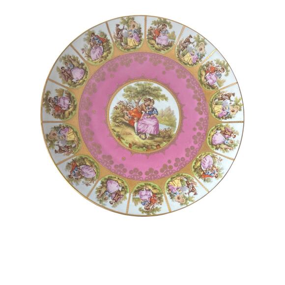 Fragonard Other - Fragonard Courting Couple "Love Story" Decorative Plate Victorian Edwardian